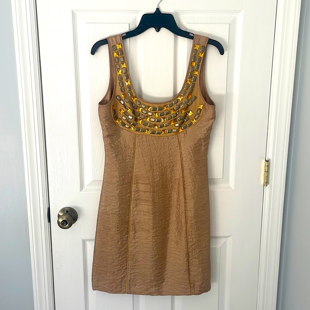 Bronze beaded dress